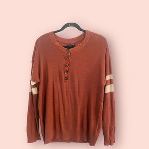 American Eagle Knit Henley lightweight Sweater